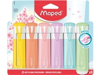 Een Markeerstift Maped set à 6 pastel kleuren koop je bij Sysdicom BV