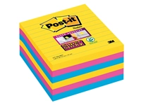 Een Memoblok Post-it 675 Super Sticky 101x101mm lijn Rio 6 stuks koop je bij Sysdicom BV