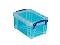 Een Opbergbox Really Useful 0.7 liter 155x100x80mm transparant wit koop je bij economaat.be