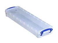 Een Opbergbox Really Useful 0.8 liter 355x100x40mm transparant wit koop je bij Sysdicom BV