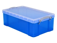 Een Opbergbox Really Useful 12 liter 465x270x150mm transparant blauw koop je bij Sysdicom BV