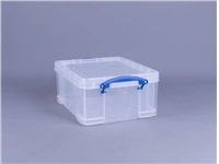 Een Opbergbox Really Useful 21 liter 450x350x200mm transparant wit koop je bij Sysdicom BV