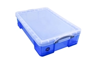 Een Opbergbox Really Useful 33 liter 710x440x165mm transparant blauw koop je bij Sysdicom BV