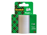 Een Plakband Scotch Magic 819 19mmx25m onzichtbaar 3 rollen koop je bij Sysdicom BV