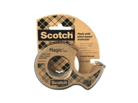 Een Plakband Scotch Magic 919 19mmx20m transparant + gerecyclede afroller koop je bij economaat.be