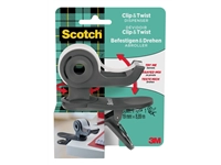 Een Plakbandhouder Scotch Clip C19 donkergrijs + 1 rol magic tape 19mmx8.89m koop je bij economaat.be