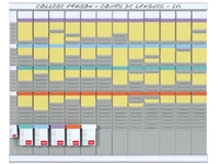 Een Planbord Nobo jaar 12 panelen met 32 sleuven tbv formaat 2 T-kaarten koop je bij Sysdicom BV
