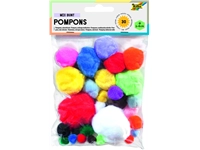 Een Pompon Folia 30 stuks diverse kleuren en afmetingen 30 stuks koop je bij Sysdicom BV