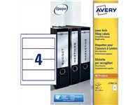 Een Rugetiket Avery breed 62x192mm zelfklevend wit 25 vel koop je bij Sysdicom BV