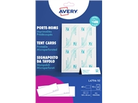 Een Tafelnaambord Avery L4794-10 120x45mm wit 10 stuks koop je bij Sysdicom BV