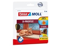 Een Tochtstrip tesamoll® D-profiel rubber 6mx9mm bruin koop je bij economaat.be