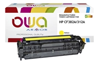 Een Tonercartridge OWA alternatief tbv HP CF382A geel koop je bij Sysdicom BV