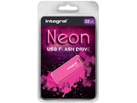 Een USB-stick 2.0 Integral 32GB neon roze koop je bij Sysdicom BV