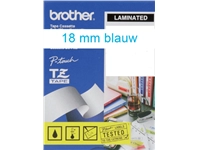 Een Labeltape Brother P-touch TZe-243 standaard 18mm blauw op wit koop je bij Hoekmankantoorartikelen.nl