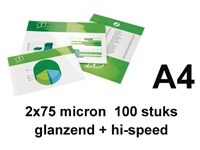 Een Lamineerhoes GBC A4 highspeed 2x75micron 100 stuks koop je bij Hoekmankantoorartikelen.nl