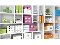 Een Opbergdoos Leitz Wow Click & Store organiser 280x100x370mm middel gerecycled karton zwart koop je bij Hoekmankantoorartikelen.nl