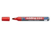 Een Viltstift edding 250 whiteboard rond 1.5-3mm rood koop je bij VHK Kantoorartikelen