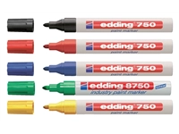 Een Viltstift edding 750 lakmarker rond 2-4mm rood koop je bij Hoekmankantoorartikelen.nl