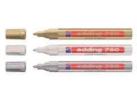 Een Viltstift edding 750 lakmarker rond 2-4mm zilver koop je bij The Cartridge Shop bvba