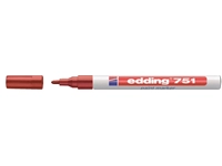 Een Viltstift edding 751 lakmarker rond 1-2mm pastel rood koop je bij Hoekmankantoorartikelen.nl