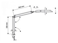 Een Bureaulamp MAUL Atlantic LED tafelklem zwart koop je bij Hoekmankantoorartikelen.nl