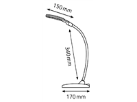 Een Bureaulamp Hansa ledlamp Twist zwart koop je bij VHK Kantoorartikelen