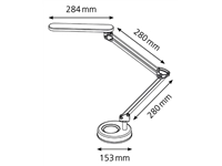 Een Bureaulamp Hansa led 4stars zwart koop je bij VHK Kantoorartikelen