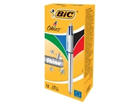 Een Balpen Bic 4kleuren shine medium zilver koop je bij VHK Kantoorartikelen