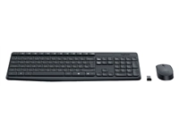 Een Toetsenbord Logitech MK235 Qwerty +muis zwart koop je bij VHK Kantoorartikelen