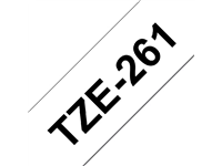 Een Labeltape Brother P-touch TZe-261 standaard 36mm zwart op wit koop je bij Hoekmankantoorartikelen.nl