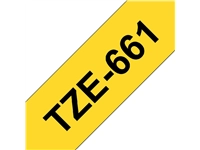 Een Labeltape Brother P-touch TZe-661 standaard 36mm zwart op geel koop je bij Hoekmankantoorartikelen.nl