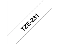 Een Labeltape Brother P-touch TZe-231 standaard 12mm zwart op wit koop je bij Hoekmankantoorartikelen.nl