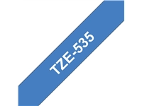 Een Labeltape Brother P-touch TZe-535 standaard 12mm wit op blauw koop je bij Hoekmankantoorartikelen.nl