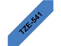 Een Labeltape Brother P-touch TZe-541 standaard 18mm zwart op blauw koop je bij Hoekmankantoorartikelen.nl