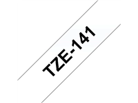 Een Labeltape Brother P-touch TZe-141 standaard 18mm zwart op transparant koop je bij Hoekmankantoorartikelen.nl