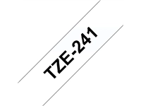 Een Labeltape Brother P-touch TZe-241 standaard 18mm zwart op wit koop je bij Hoekmankantoorartikelen.nl