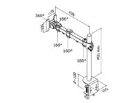 Een Monitorarm Neomounts D960 10-30" met klem zwart koop je bij VHK Kantoorartikelen