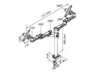 Een Monitorarm Neomounts D935D 2x10-27" met klem zilvergrijs koop je bij VHK Kantoorartikelen