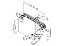 Een Monitorarm Neomounts D700DD 2x19-30" op voet zwart koop je bij VHK Kantoorartikelen