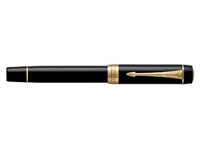 Een Vulpen Parker Duofold Classic black 18k GT fijn koop je bij VHK Kantoorartikelen