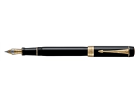 Een Vulpen Parker Duofold Classic black 18k GT fijn koop je bij VHK Kantoorartikelen