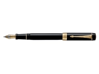 Een Vulpen Parker Duofold Classic black 18k GT medium koop je bij VHK Kantoorartikelen