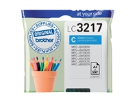 Een Inktcartridge Brother LC-3217C blauw koop je bij VHK Kantoorartikelen