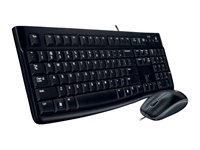 Een Toetsenbord Logitech K120 Qwerty +muis zwart koop je bij VHK Kantoorartikelen