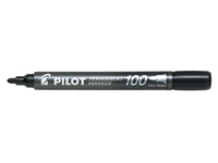 Een Viltstift PILOT 100 rond fijn zwart doos à 15+5 gratis koop je bij VHK Kantoorartikelen