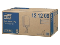 Een Poetsrol Tork Basic M2 centerfeed multifunctioneel 2-laags 6 rollen à 160m wit 121206 koop je bij Hoekmankantoorartikelen.nl