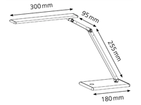 Een Bureaulamp Hansa led Slim zilvergrijs koop je bij VHK Kantoorartikelen