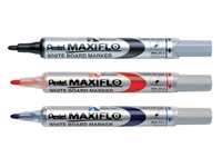 Een Viltstift Pentel MWL5S Maxiflo whiteboard rond 1mm zwart koop je bij Hoekmankantoorartikelen.nl