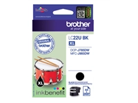 Een Inktcartridge Brother LC-22UBK zwart koop je bij VHK Kantoorartikelen