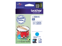 Een Inktcartridge Brother LC-22UC blauw koop je bij VHK Kantoorartikelen